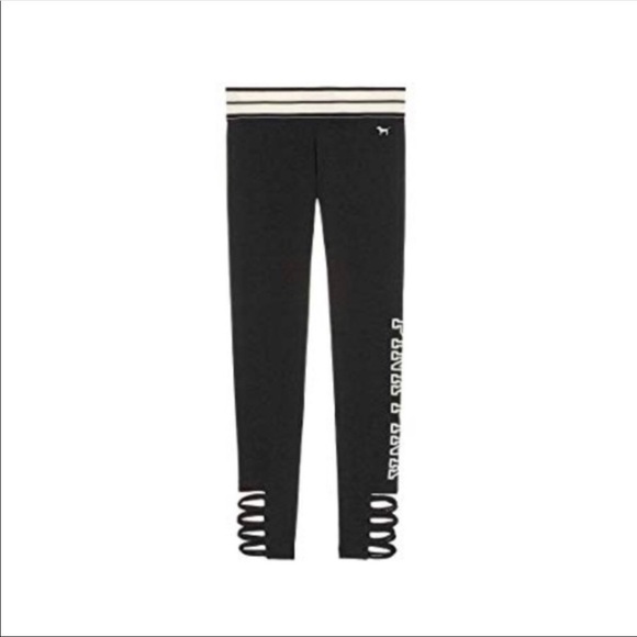 PINK Victoria's Secret Pants - Victoria's Secret Black Logo Yoga pants